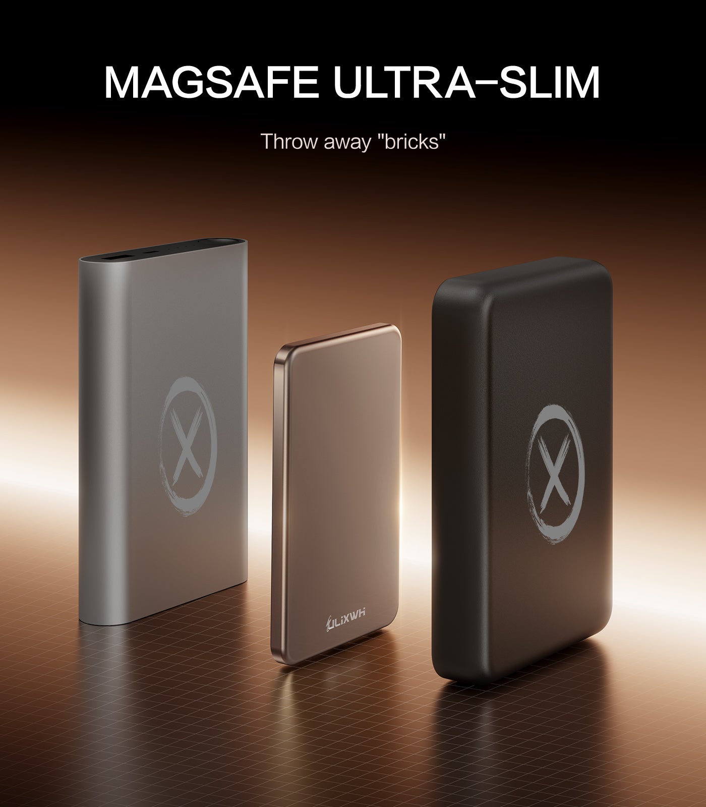 ULiXWH MagS-1 Power Bank (5000mAh, Slim, All-alloy, Gold)