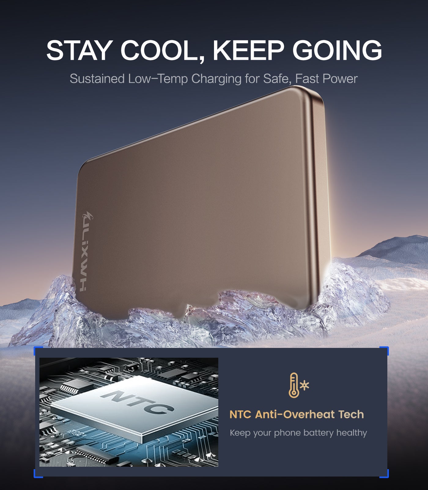 ULiXWH MagS-1 Power Bank (5000mAh, Slim, All-alloy, Gold)
