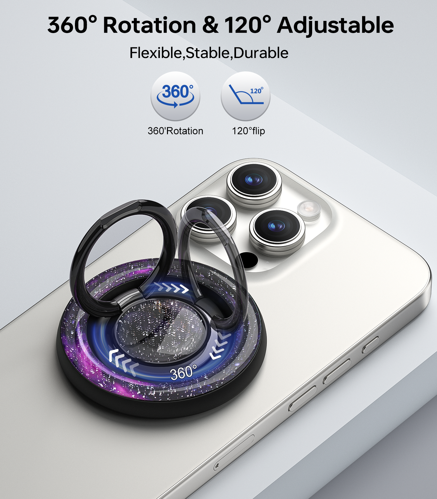 ULiXWH Magsafe Phone Grip Stand with Spinner Fidget (Purple)