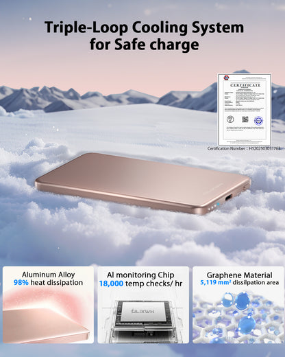 ULiXWH MagS-1 Power Bank (5000mAh, Slim, All-alloy, Pink)