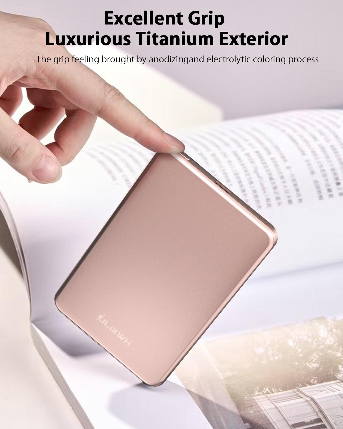 ULiXWH MagS-1 Power Bank (5000mAh, Slim, All-alloy, Pink)