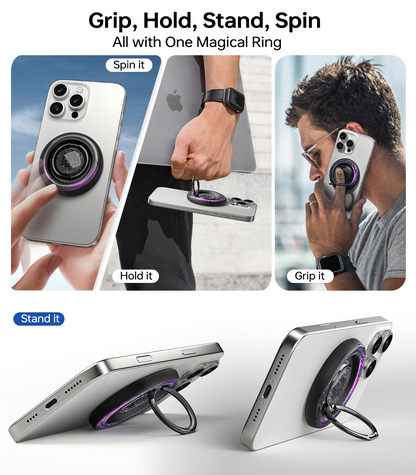 ULiXWH Magsafe Phone Grip Stand with Spinner Fidget (Purple)