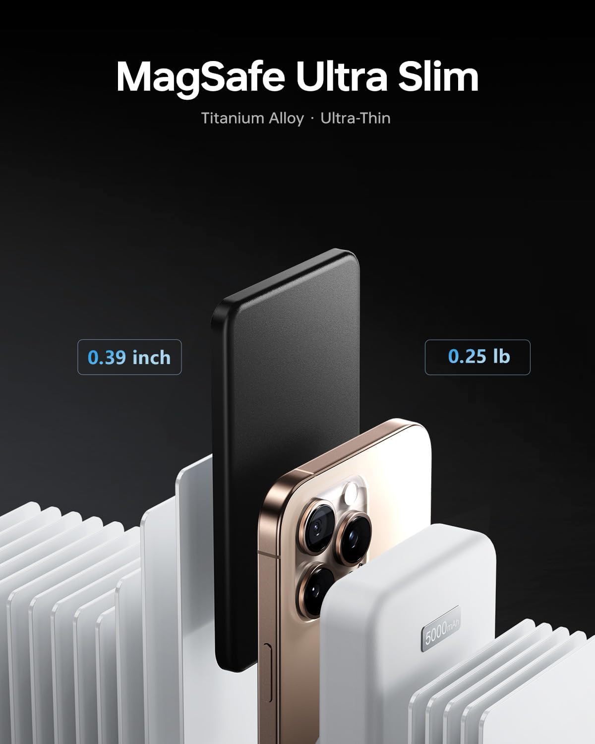 ULiXWH MagS-1 Power Bank (5000mAh, Slim, Black)
