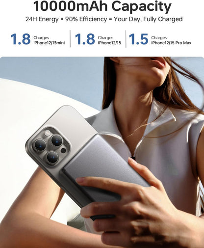 ULiXWH MagS-2 Power Bank (10K, Slim, Glacier Gray)