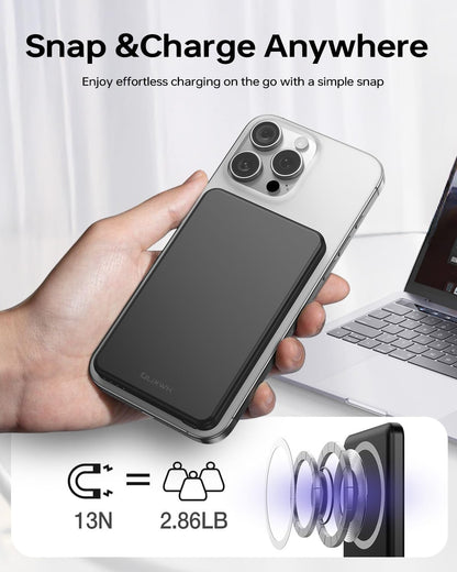 ULiXWH MagS-1 Power Bank (5000mAh, Slim, Black)