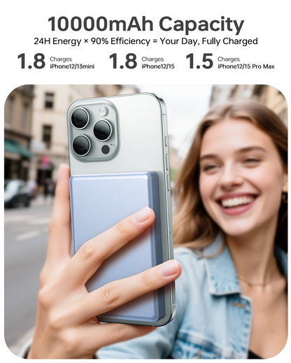ULiXWH MagS-2 Power Bank (10K, Slim, Blue)