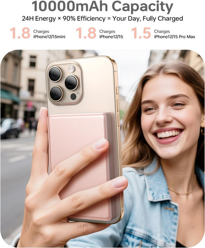 ULiXWH MagS-2 Power Bank (10K, Slim, Rose Gold)